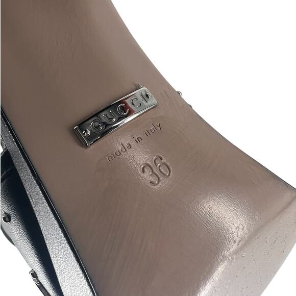 Gucci Black GG Logo Platform Janaya GG Logo Quarter Strap Sandal - Picture 15 of 16